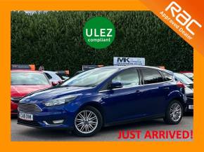 Ford Focus 1.0 EcoBoost 125 Zetec Edition 5dr CA18OVM Hatchback Petrol Deep Impact Blue at MK Car Sales Milton Keynes