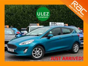 Ford Fiesta 1.0 EcoBoost Zetec 5dr LL67SZE Hatchback Petrol Blue Wave at MK Car Sales Milton Keynes