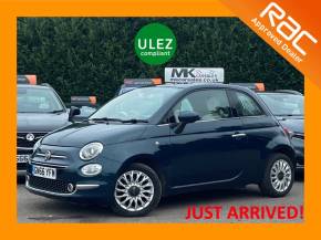 Fiat 500 1.2 Lounge 3dr GN66YFM Hatchback Petrol Epic Blue at MK Car Sales Milton Keynes