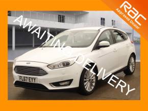 Ford Focus 1.0 EcoBoost 125 Titanium X 5dr FL67EYY Hatchback Petrol Frozen White at MK Car Sales Milton Keynes