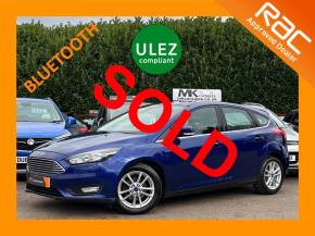 Ford Focus 1.0 EcoBoost 125 Zetec 5dr YS66WAJ Hatchback Petrol Deep Impact Blue at MK Car Sales Milton Keynes