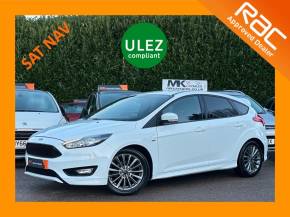 Ford Focus 1.0 EcoBoost 140 ST-Line Navigation 5dr WP18YTR Hatchback Petrol Frozen White at MK Car Sales Milton Keynes