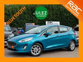 Ford Fiesta 1.0 EcoBoost Zetec 5dr LL67SZE Hatchback Petrol Blue Wave at MK Car Sales Milton Keynes