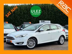 Ford Focus 1.0 EcoBoost 125 Titanium X 5dr FL67EYY Hatchback Petrol Frozen White at MK Car Sales Milton Keynes