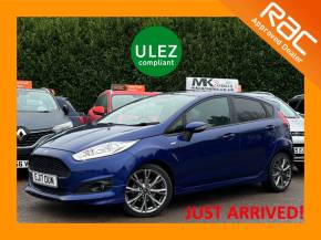 Ford Fiesta 1.0 EcoBoost 140 ST-Line 5dr EJ17OUN Hatchback Petrol Deep Impact Blue at MK Car Sales Milton Keynes